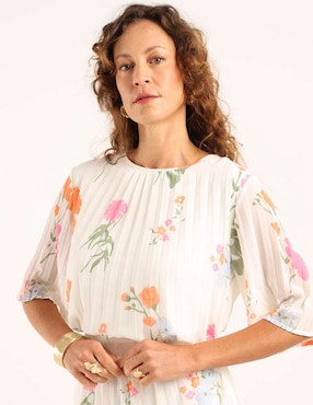 Blusa La Mode manga 3/4 para mujer