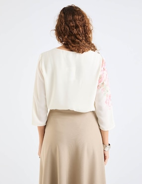 Blusa La Mode manga 3/4 para mujer