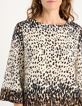 Blusa La Mode manga 3/4 para mujer