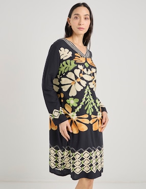 Vestido 3/4 casual La Mode para mujer