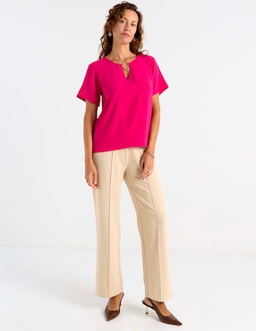 Pantalón easy pant La Mode flare para mujer