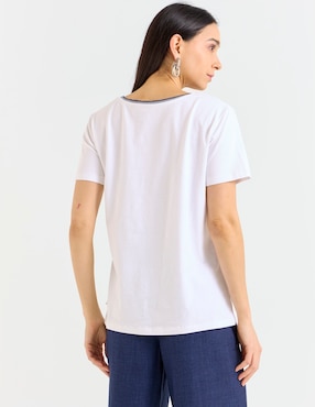 Playera manga corta La Mode cuello redondo para mujer
