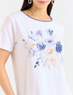 Playera manga corta La Mode cuello redondo para mujer