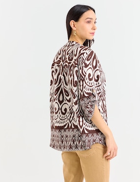 Blusa La Mode manga 3/4 para mujer