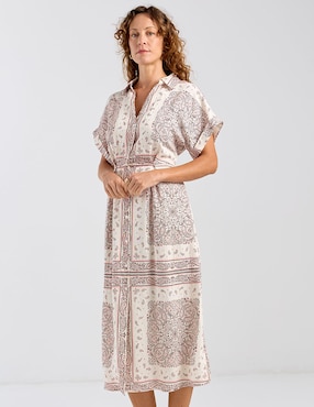 Vestido midi casual La Mode para mujer