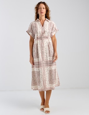 Vestido midi casual La Mode para mujer