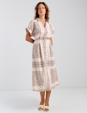 Vestido midi casual La Mode para mujer