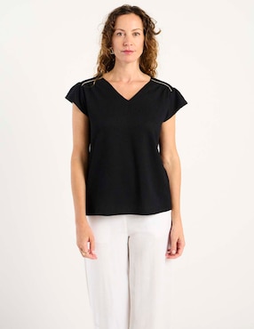 Blusa La Mode manga corta para mujer