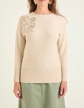 Suéter La Mode cuello redondo para mujer