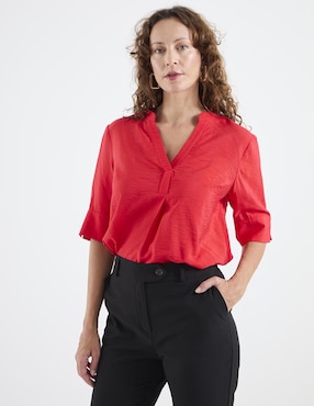 Blusa manga al codo para mujer