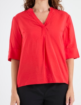 Blusa manga al codo para mujer