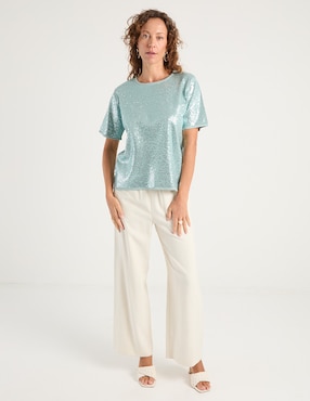 Blusa La Mode manga corta para mujer