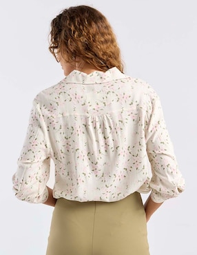 Blusa La Mode manga 3/4 para mujer
