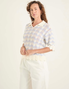 Blusa La Mode manga al codo para mujer