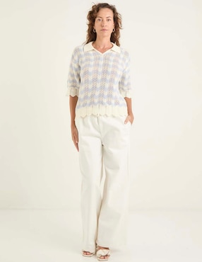 Blusa La Mode manga al codo para mujer