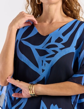 Blusa La Mode manga al codo para mujer