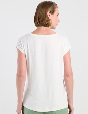 Playera manga corta La Mode cuello redondo para mujer