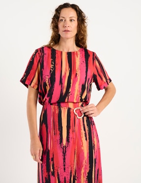 Blusa La Mode manga corta para mujer