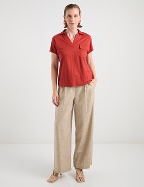 Blusa La Mode manga corta para mujer