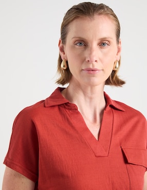 Blusa La Mode manga corta para mujer