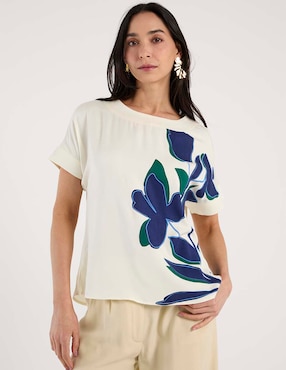Blusa La Mode manga corta para mujer