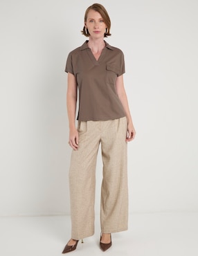 Blusa La Mode manga corta para mujer