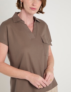 Blusa La Mode manga corta para mujer