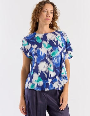 Blusa La Mode manga corta para mujer