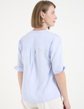Blusa manga al codo para mujer