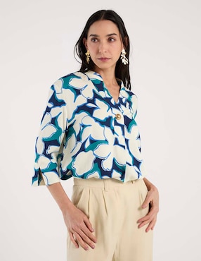 Blusa La Mode manga 3/4 para mujer