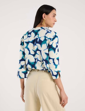 Blusa La Mode manga 3/4 para mujer