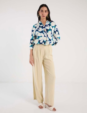 Blusa La Mode manga 3/4 para mujer