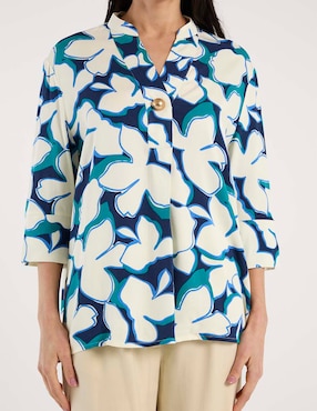 Blusa La Mode manga 3/4 para mujer