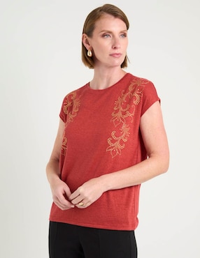 Blusa La Mode manga corta para mujer
