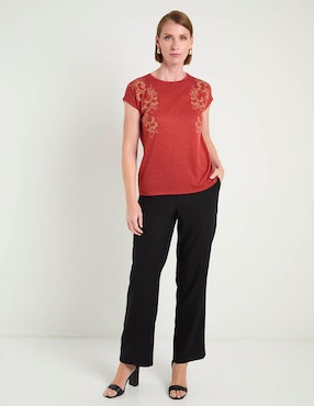 Blusa La Mode manga corta para mujer