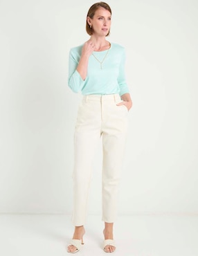 Pantalón chino La Mode slim para mujer