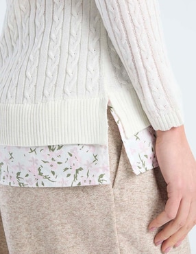 Suéter La Mode cuello camisero para mujer