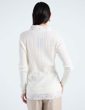 Suéter La Mode cuello camisero para mujer
