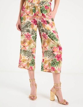 Pantalón capri La Mode amplio para mujer