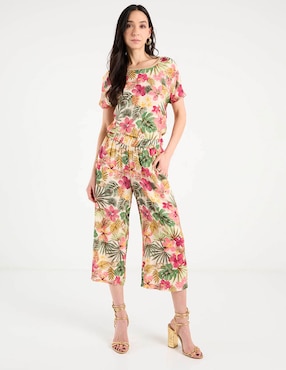 Pantalón capri La Mode amplio para mujer