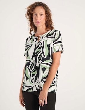 Blusa La Mode manga corta para mujer