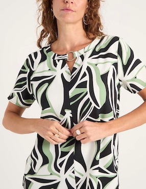 Blusa La Mode manga corta para mujer