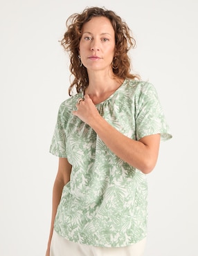 Blusa La Mode manga corta para mujer