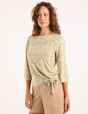 Blusa La Mode manga 3/4 para mujer