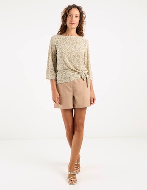 Blusa La Mode manga 3/4 para mujer