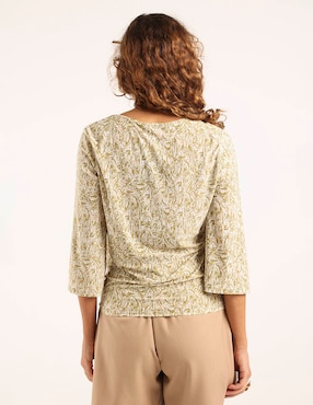 Blusa La Mode manga 3/4 para mujer