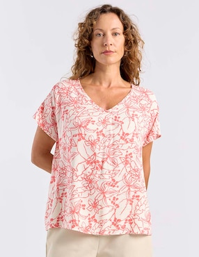 Blusa La Mode manga corta para mujer