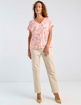 Blusa La Mode manga corta para mujer