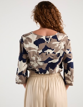 Blusa La Mode manga 3/4 para mujer