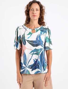 Blusa La Mode manga corta para mujer